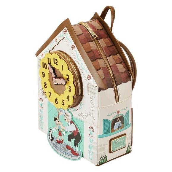 Loungefly WonderCon Exclusive Pinocchio Cuckoo Clock Mini Backpack - Picture 3 of 7